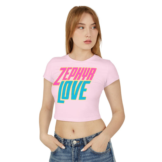 Zephyr Love Women's Baby Tee - Cropped T-Shirt
