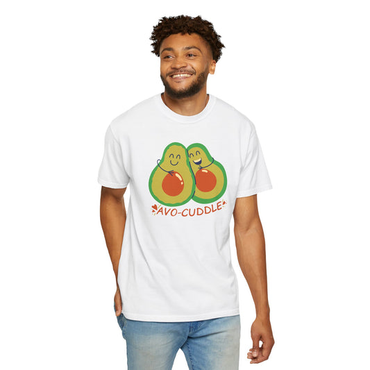 Avo-Cuddle Unisex T-Shirt - Cute Avocado Couple Design, Perfect for Food Lovers