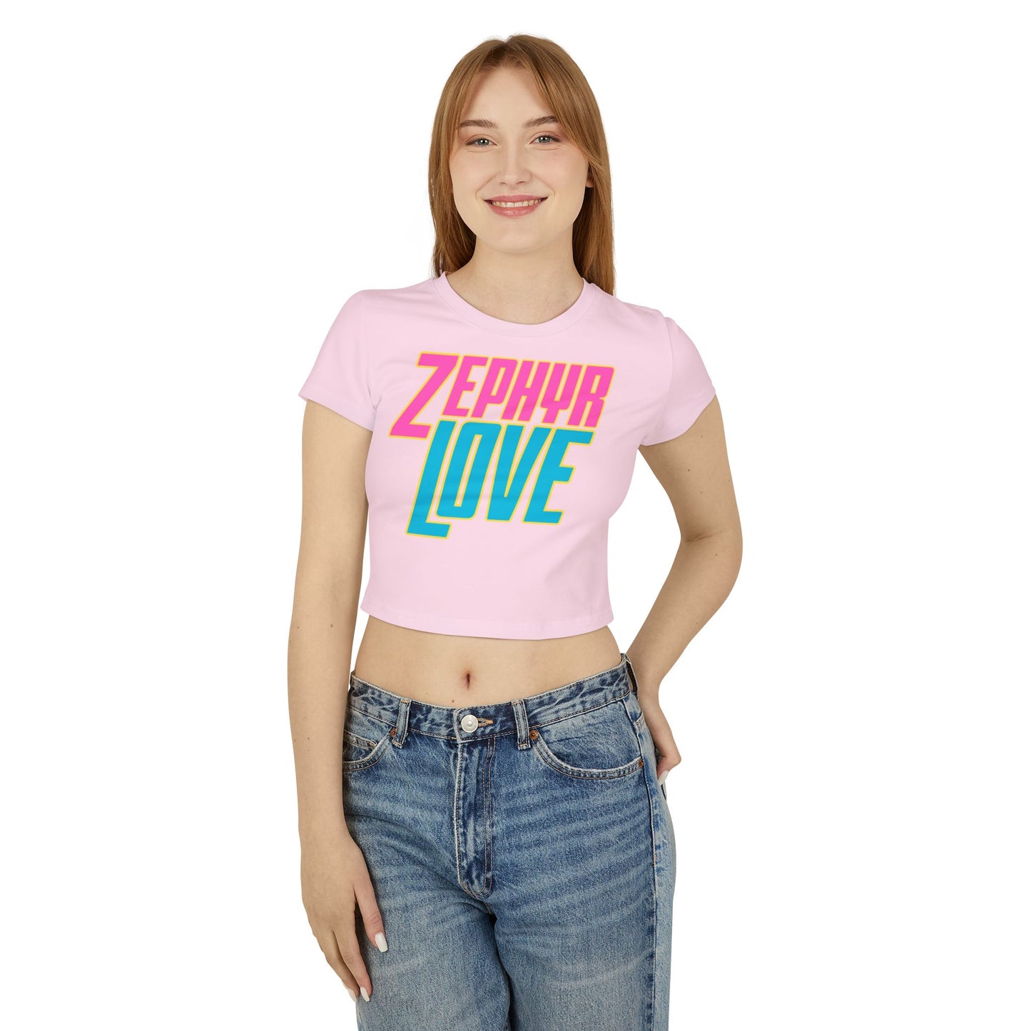 Zephyr Love Women's Baby Tee - Cropped T-Shirt