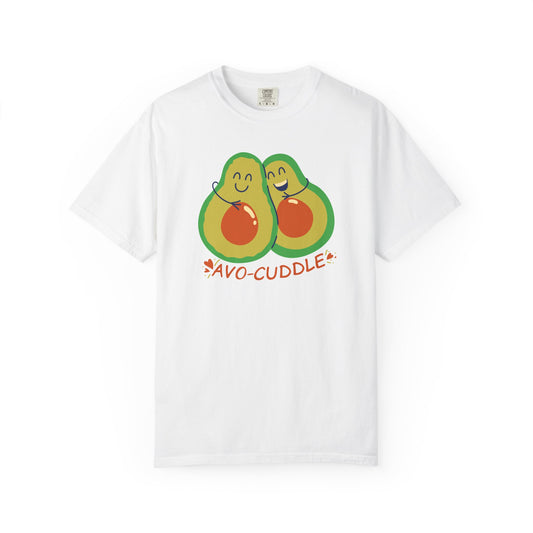 Avo-Cuddle Unisex T-Shirt - Cute Avocado Couple Design, Perfect for Food Lovers