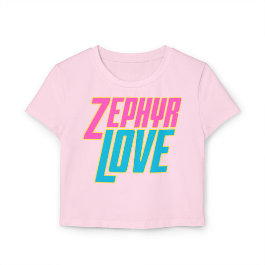 Zephyr Love Women's Baby Tee - Cropped T-Shirt